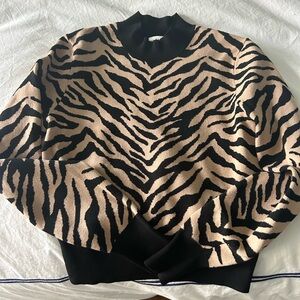 Like new ALC zebra mock neck sweater size small
